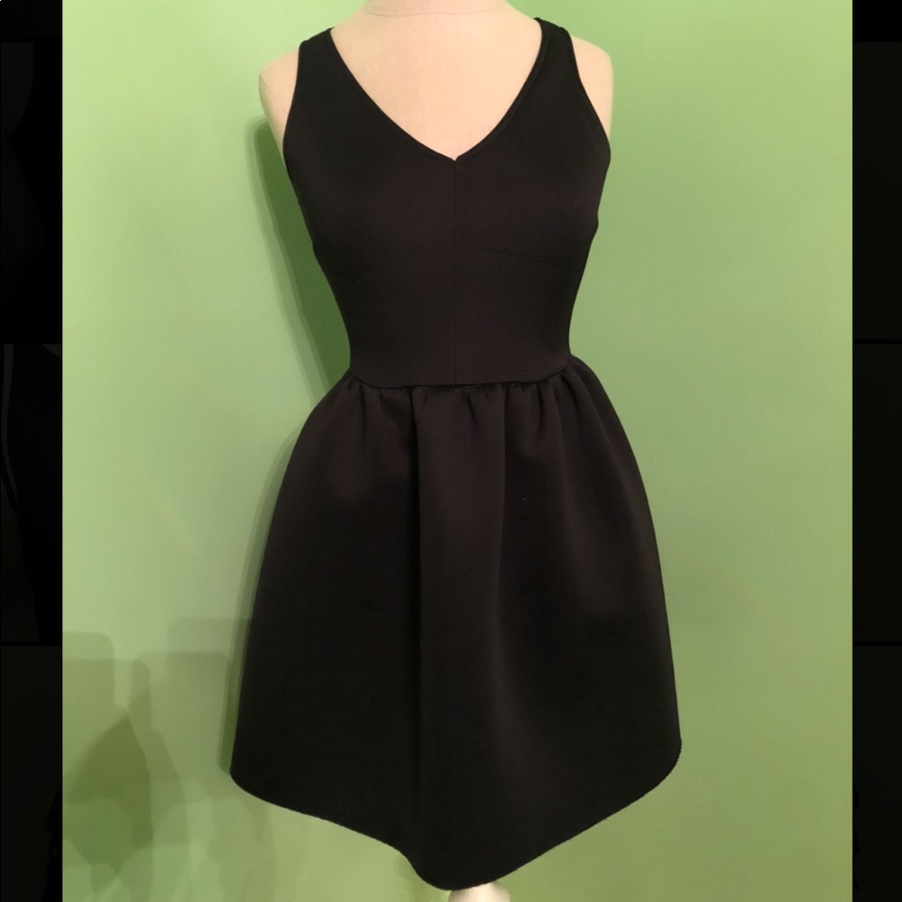 Aqua Black Neoprene Cocktail Dress